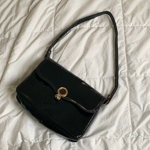 Vintage black patent leather bag